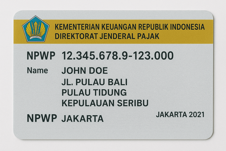 Contoh NPWP